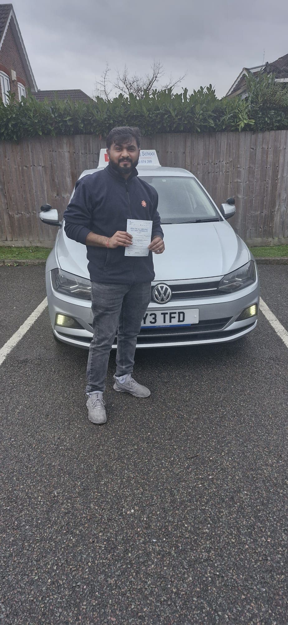A CS Driving School learner who just passed